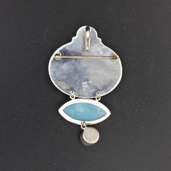 Vintage Amy Kahn Russell Pin/Pendant AKR silver - Picture 2 of 3